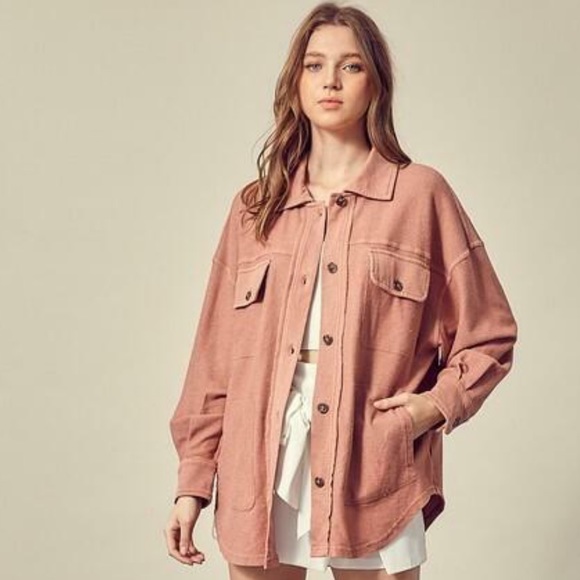Mustard Seed Tops - Rose in Bloom shacket 🌹